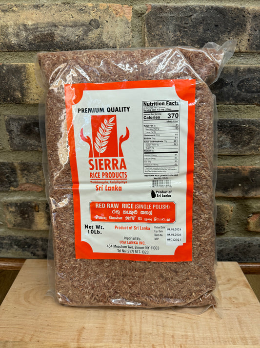 Red Raw Rice SinglePolished (10lb)